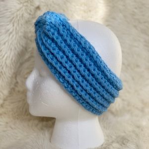 Powder Blue Crocheted Winter Headband